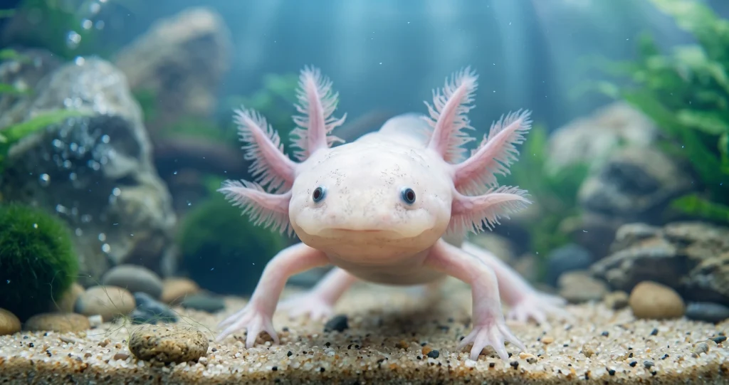 axolotl régénération montrant les étapes de reconstruction d’un membre depuis la blessure jusqu’à la patte reformée