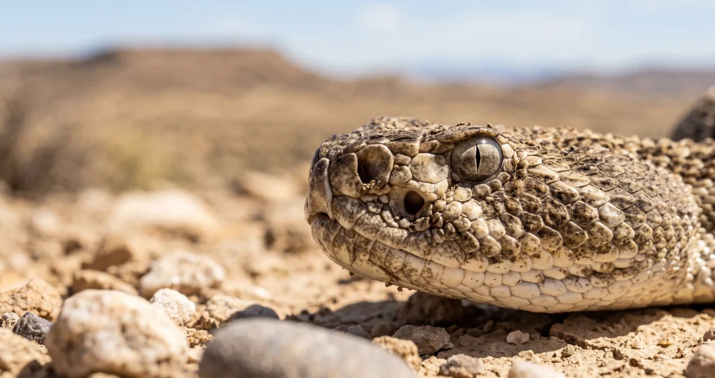 fossettes thermosensibles serpent à sonnette situées entre l’œil et la narine