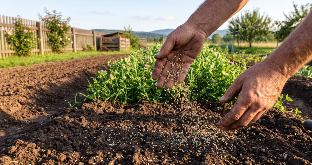 semer engrais vert automne au potager pour protéger le sol pendant l’hiver