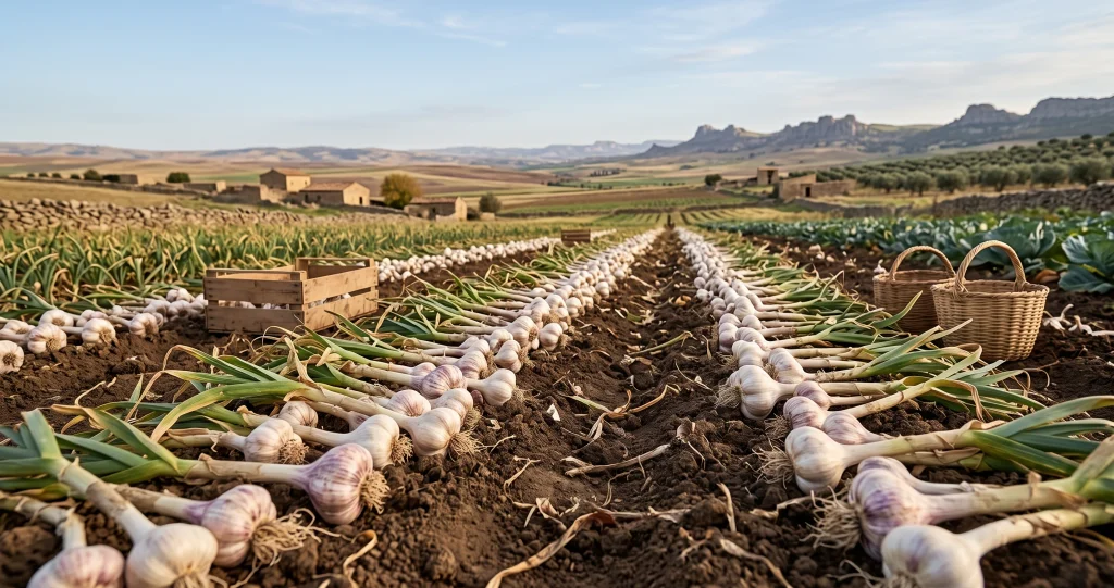 planter ail automne avec caïeux disposés pointe vers le haut dans un sol bien drainé