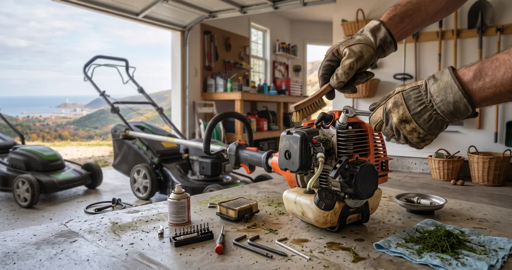 entretenir outils motorisés jardin hiver avant leur stockage dans un endroit sec