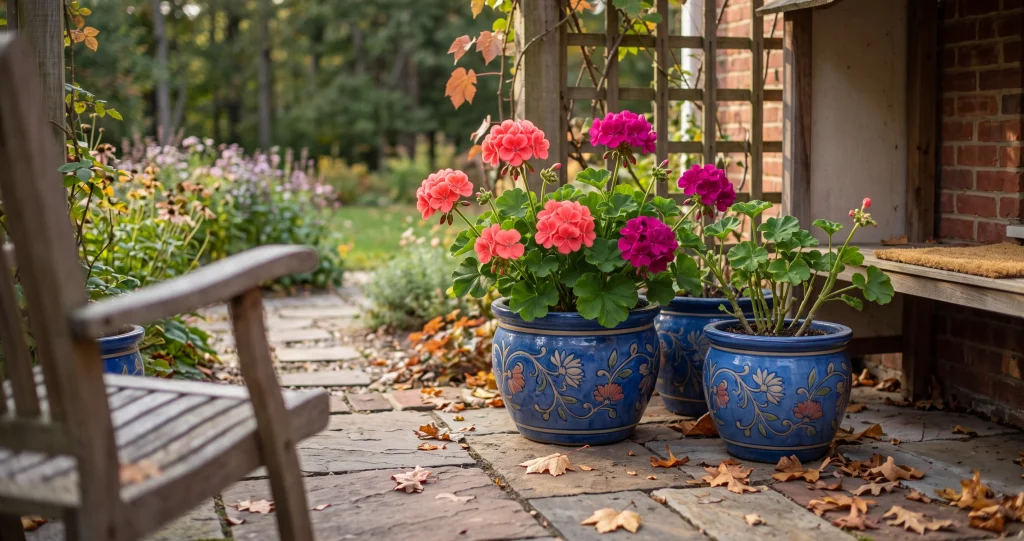 hiverner géraniums en pot avant l’hiver pour favoriser leur reprise et leur floraison au printemps
