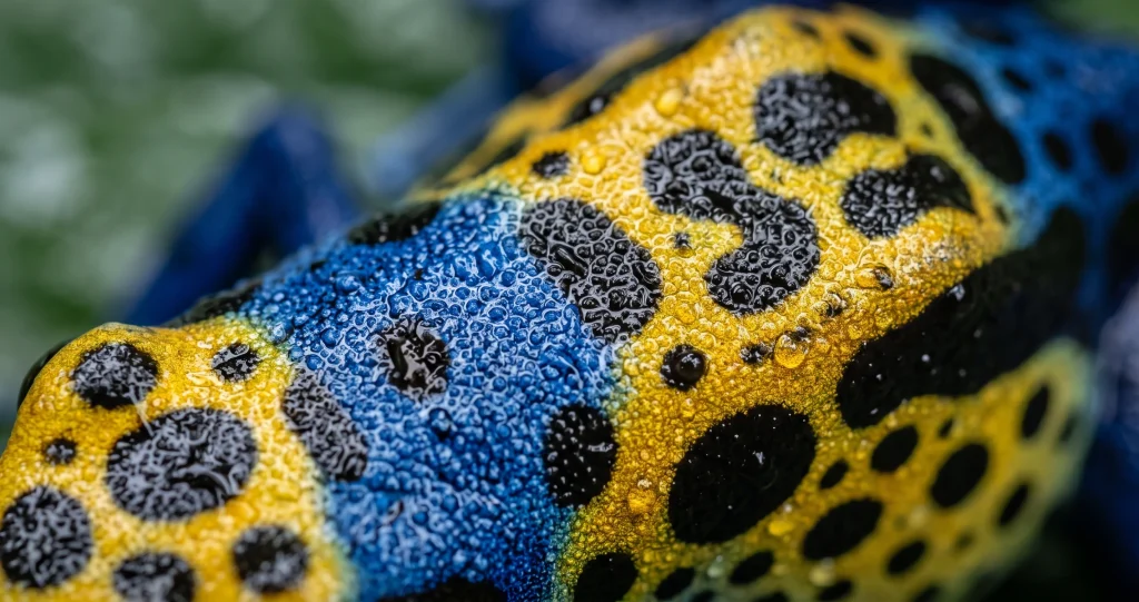 dendrobate grenouille toxique utilisant une coloration d'avertissement aposématique contre les prédateurs