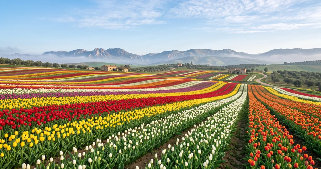 planter bulbes tulipes automne montrant profondeur de plantation, espacement, pointe vers le haut et sol bien drainé