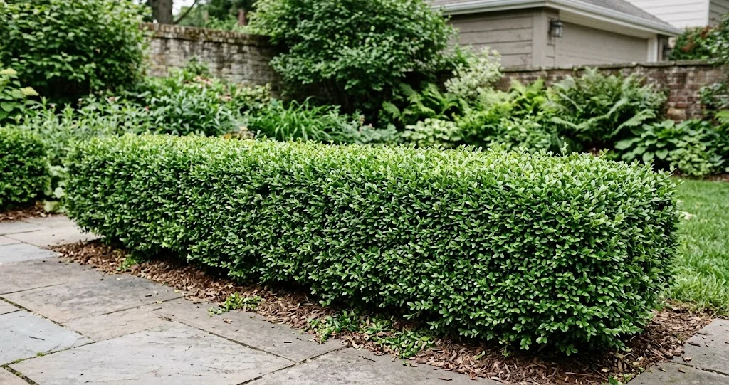 alternatives au buis arbustes taillés avec houx crénelé chèvrefeuille arbustif if pittosporum nain et troène