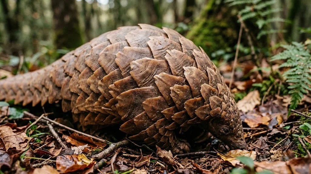 pangolin espèce menacée marchant dans son habitat naturel