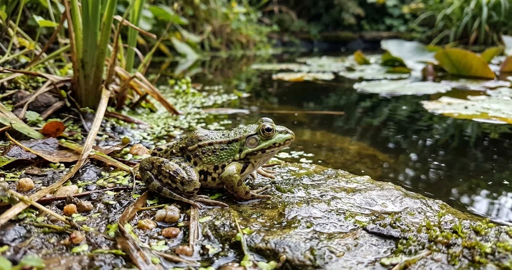  créer mare naturelle jardin faune avec berges en pente douce, plantes aquatiques locales et profondeurs variées