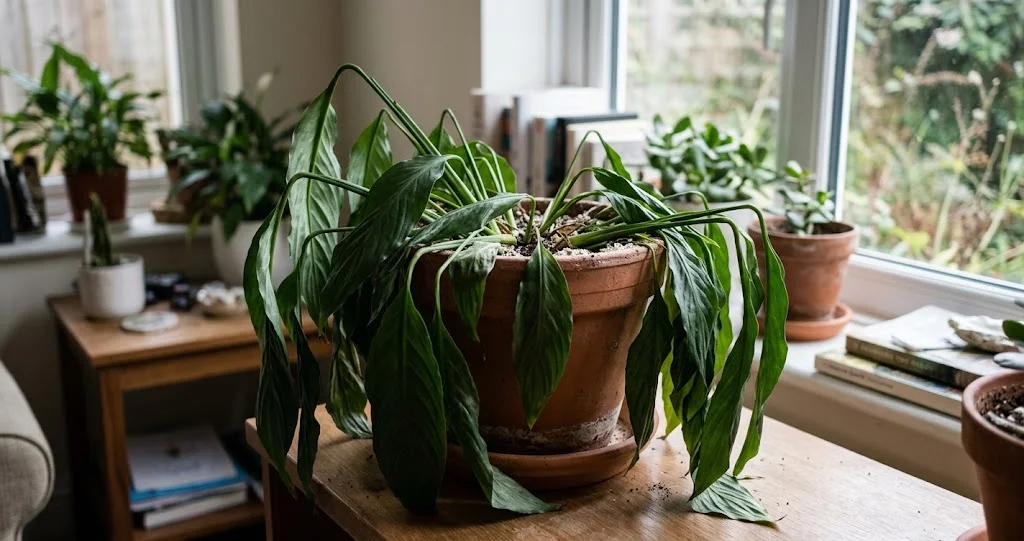  spathiphyllum fleur de lune entretien avec lumière tamisée près d’une fenêtre