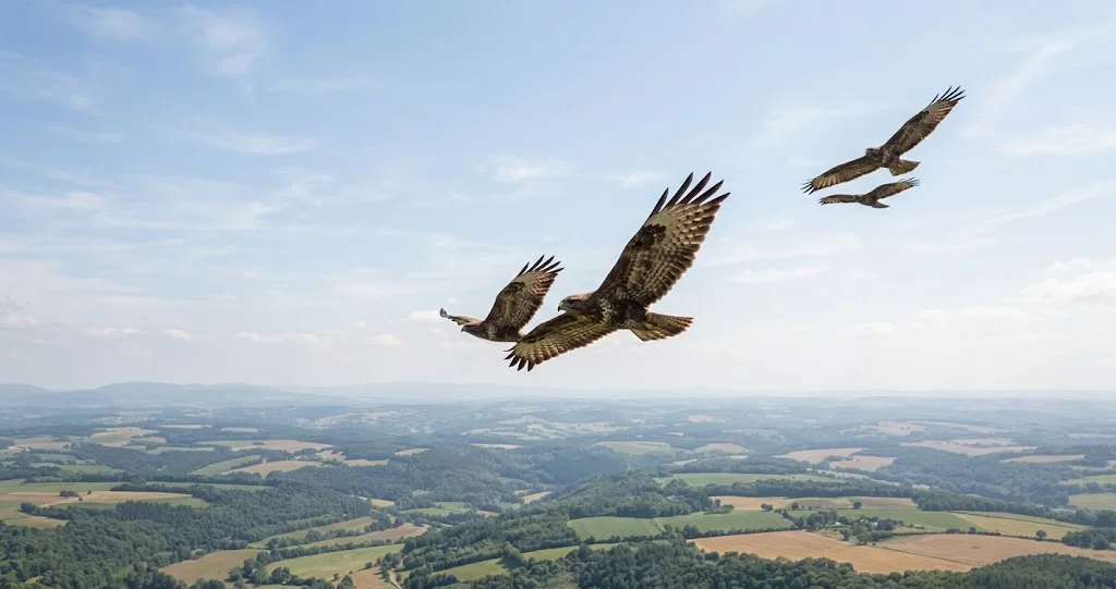 migration buse variable thermiques montrant une buse tournant dans une ascendance d’air chaud