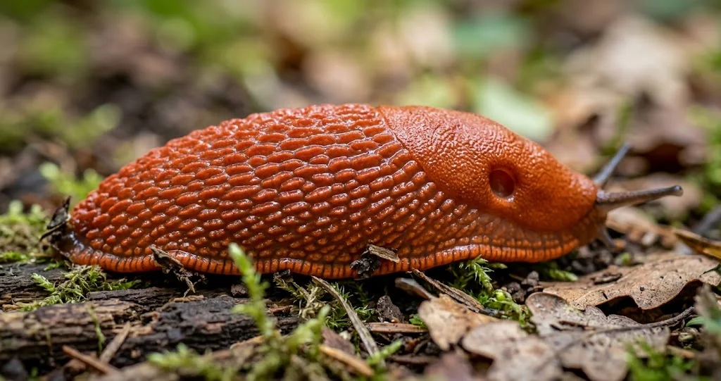 limace rouge rôle jardin dans la décomposition des feuilles mortes