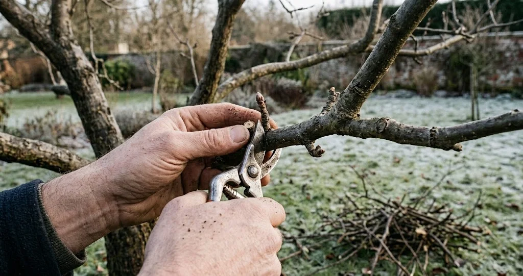 tailler pommiers hiver aérer avec suppression du bois mort, branches croisées et gourmands