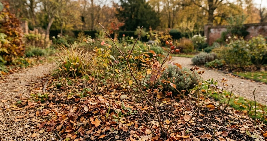 taille rosiers automne avec réduction légère des longues branches