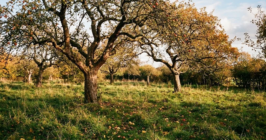 variétés anciennes pommes planter avec diversité régionale et jeune pommier greffé en automne
