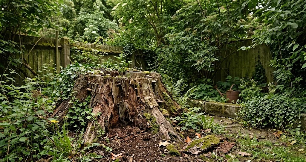 lucane cerf-volant bois mort jardin mâle adulte sur une souche de chêne en décomposition