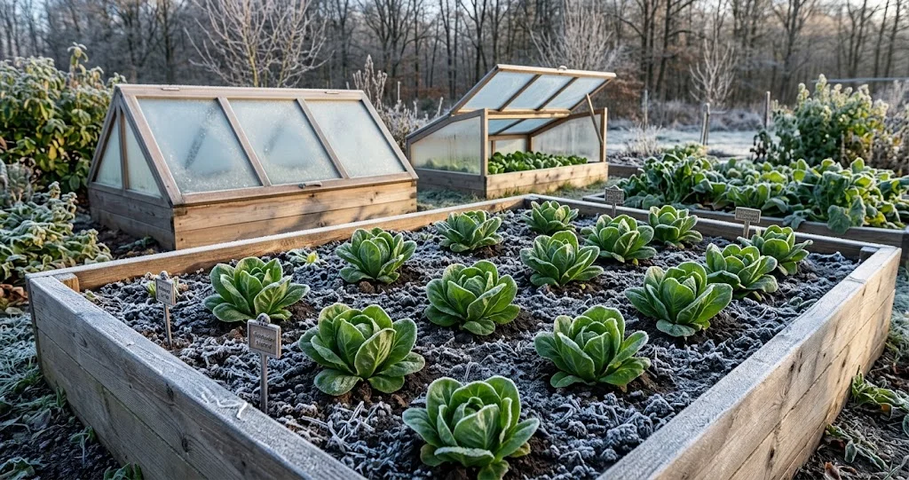 semer laitue hiver sous châssis froid pour récolter pendant les mois froids