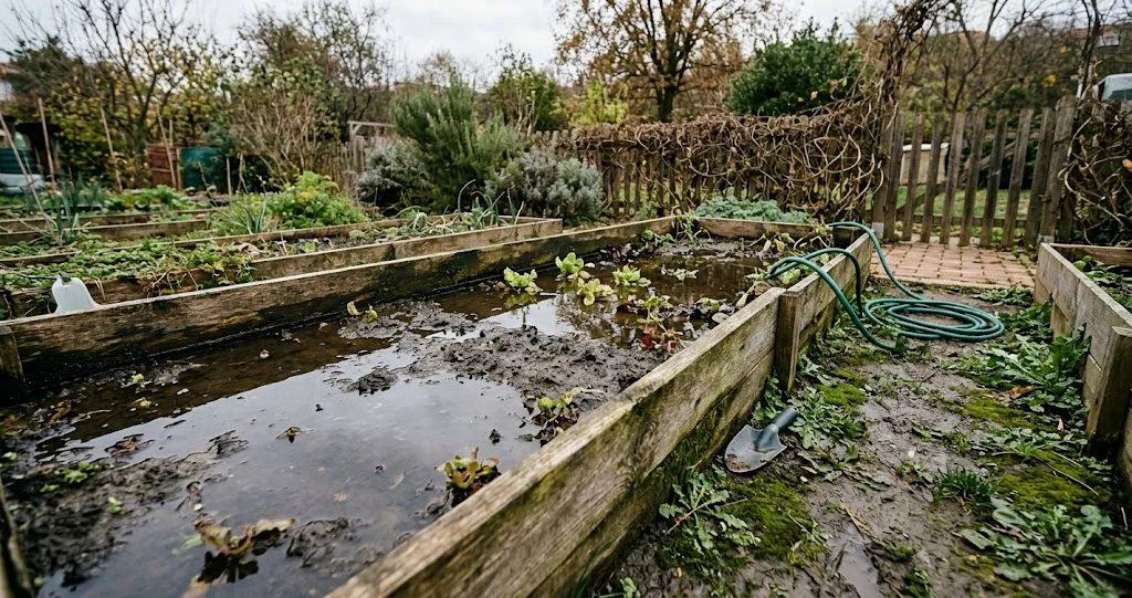 protéger jardin pluies intenses automne avec paillage, sol couvert et cheminement de l’eau