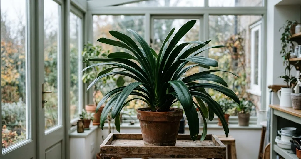 clivia repos hiver floraison dans une pièce fraîche avec arrosage très réduit