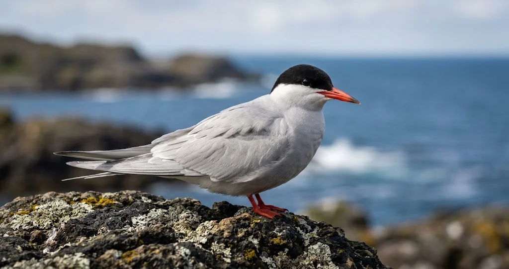 sterne arctique migration au-dessus de l'océan pendant son voyage entre Arctique et Antarctique