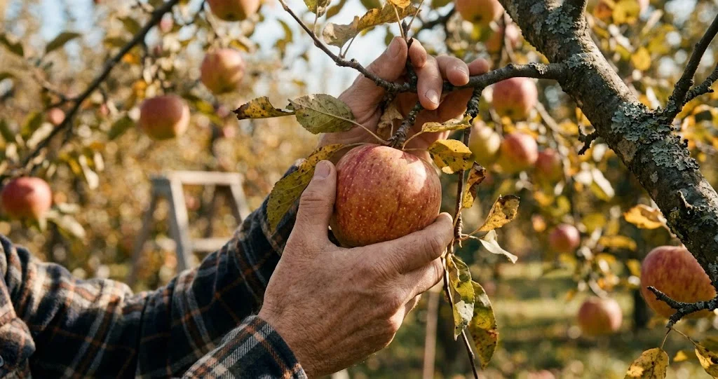 conserver pommes hiver après une récolte soigneuse et un tri des fruits