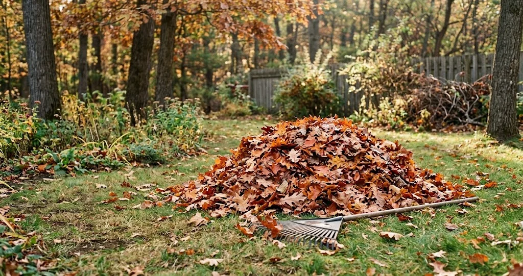 brûler feuilles mortes interdit alternatives avec broyage, paillage et compostage des feuilles au jardin.