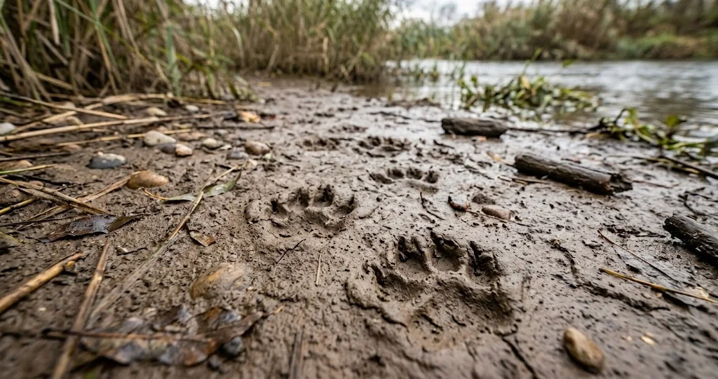 retour loutre Europe rivières françaises avec Loutre d’Europe nageant près d’une berge végétalisée