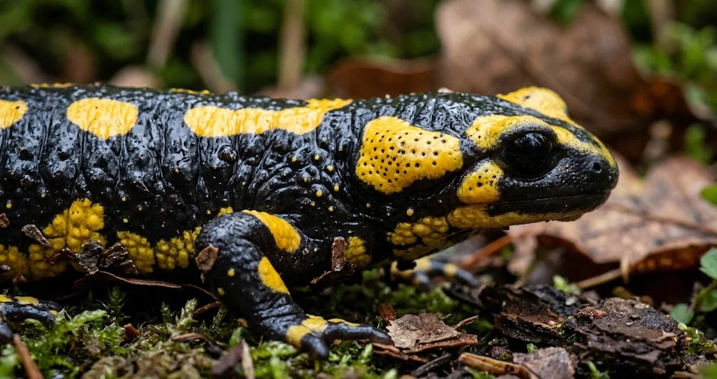 défense venin salamandre terrestre par projection de sécrétions toxiques